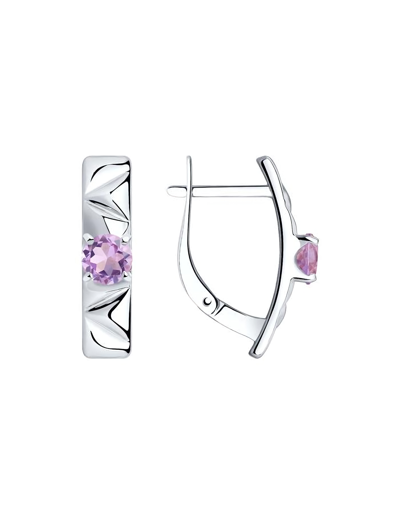 

Серьги из серебра TEO MAORI 894-320-00793-3, аметист, 894-320-00793-3
