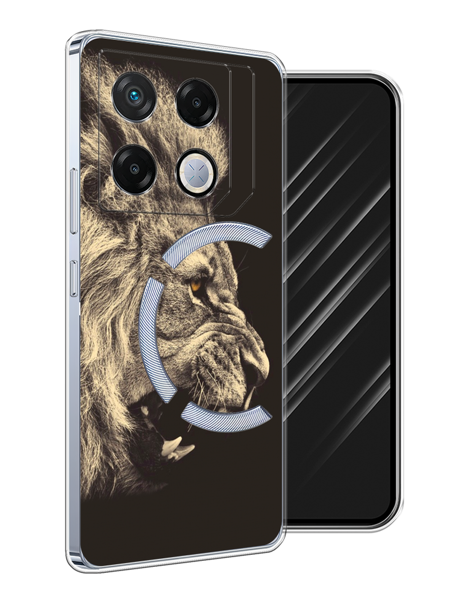 

Чехол Awog на Infinix GT 20 Pro "Львиный рык 2", Бежевый;черный, 3106250-1