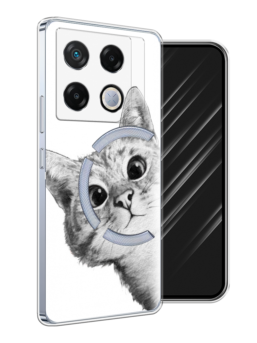 

Чехол Awog на Infinix GT 20 Pro "Кот рисунок черно-белый", Черный, 3106250-1