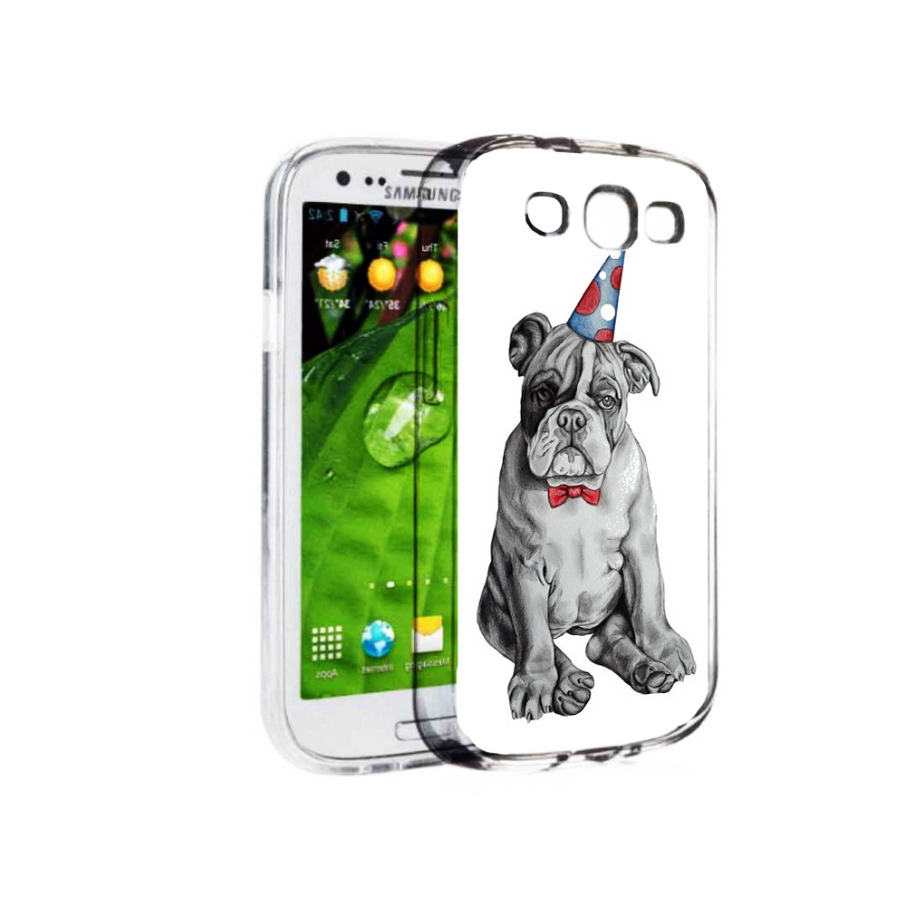 

Чехол MyPads Tocco для Samsung Galaxy S3 праздничный щенок (PT123108.507.554), Прозрачный, Tocco