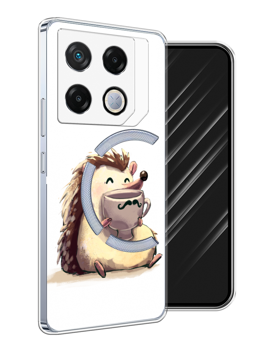 

Чехол Awog на Infinix GT 20 Pro "Еж кофеман", Белый;коричневый;бежевый, 3106250-1