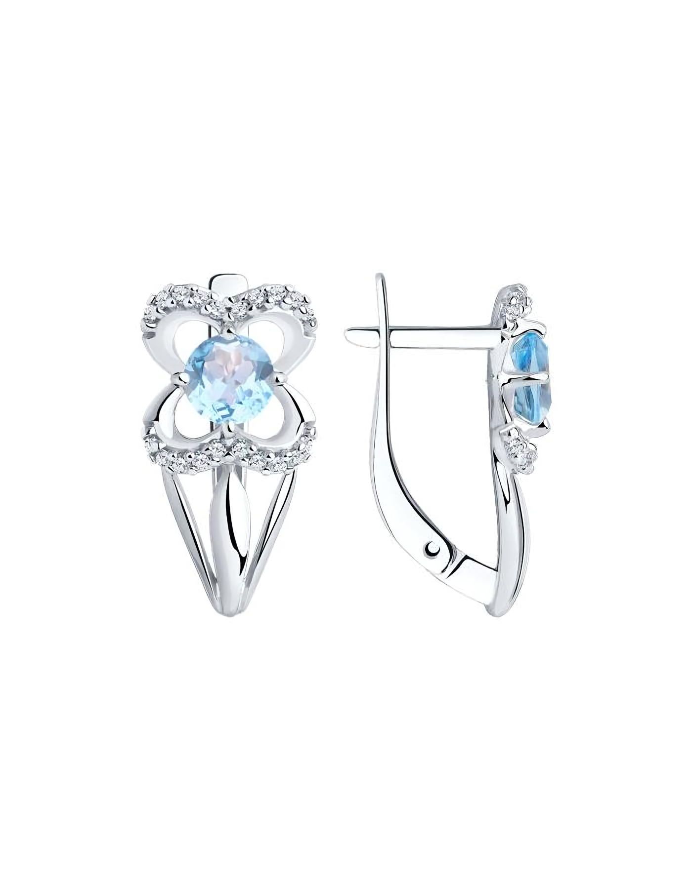 

Серьги из серебра TEO MAORI 894-320-00381-1, топаз, 894-320-00381-1