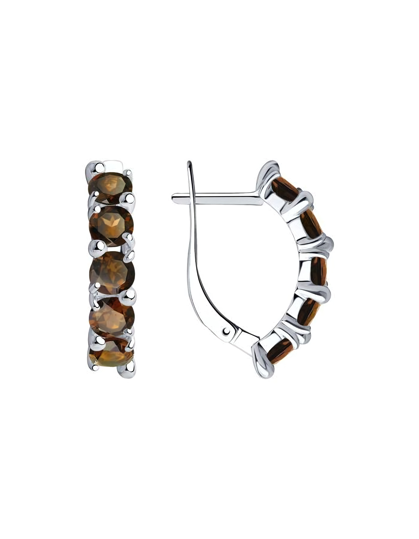 

Серьги из серебра TEO MAORI 894-320-00346-4, раухтопаз, 894-320-00346-4