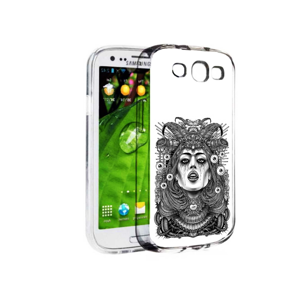 

Чехол MyPads Tocco для Samsung Galaxy S3 портрет девушки черно белый (PT123108.507.551), Прозрачный, Tocco