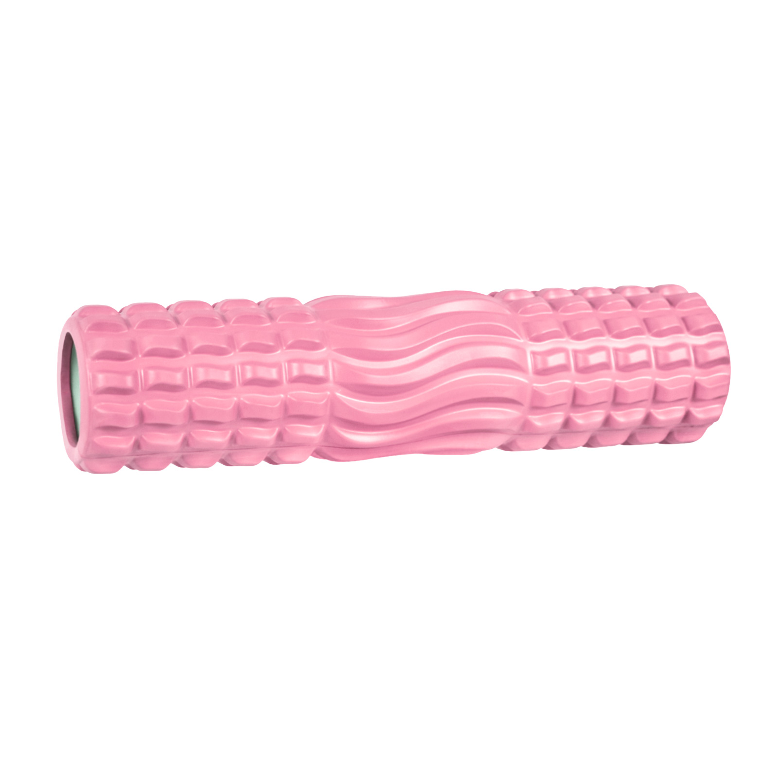 Ролик массажный для йоги CLIFF 45*12см, ВОЛНА, светло-розовый