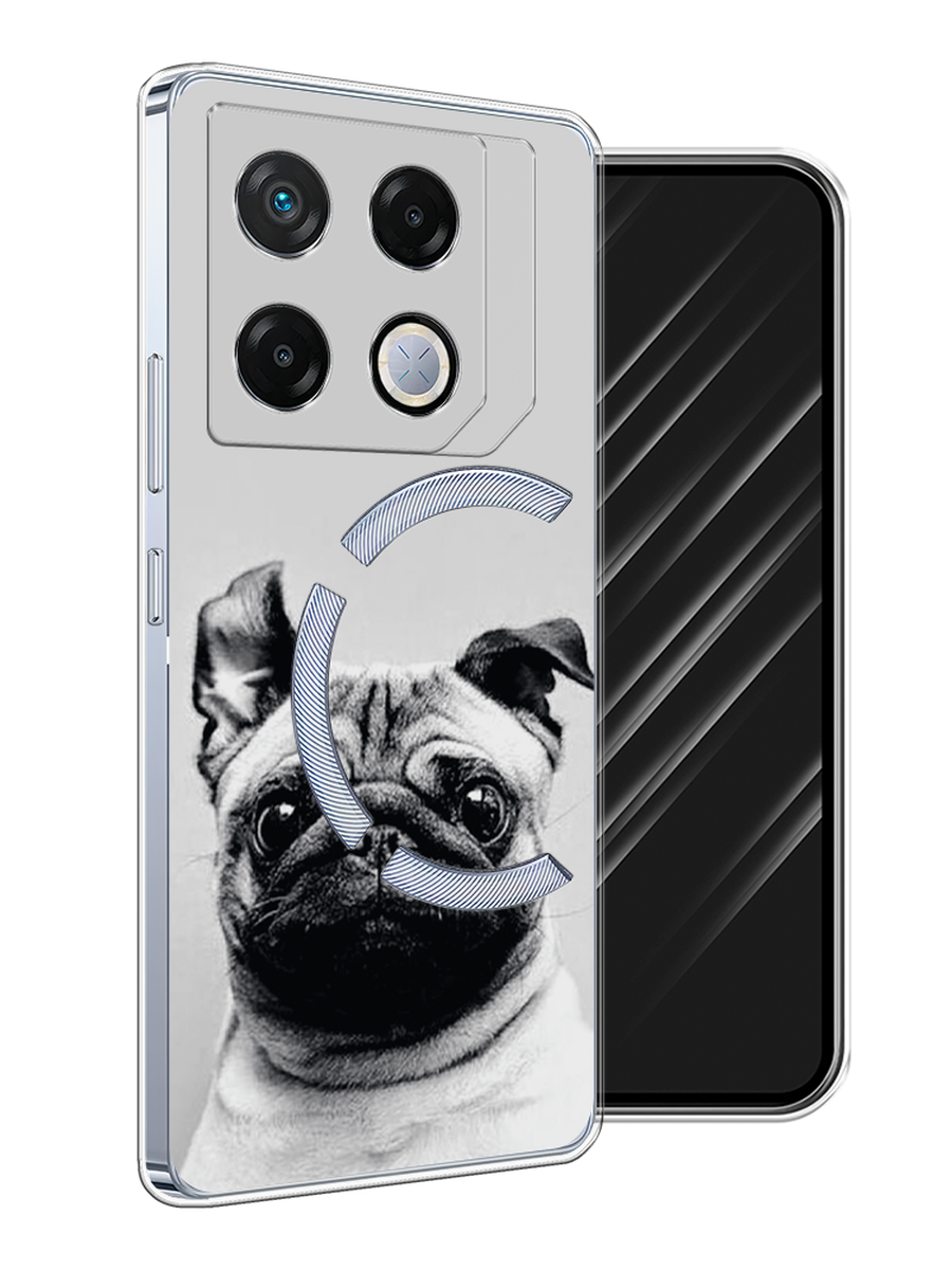 

Чехол Awog на Infinix GT 20 Pro "Ушастый мопс", Серый, 3106250-1