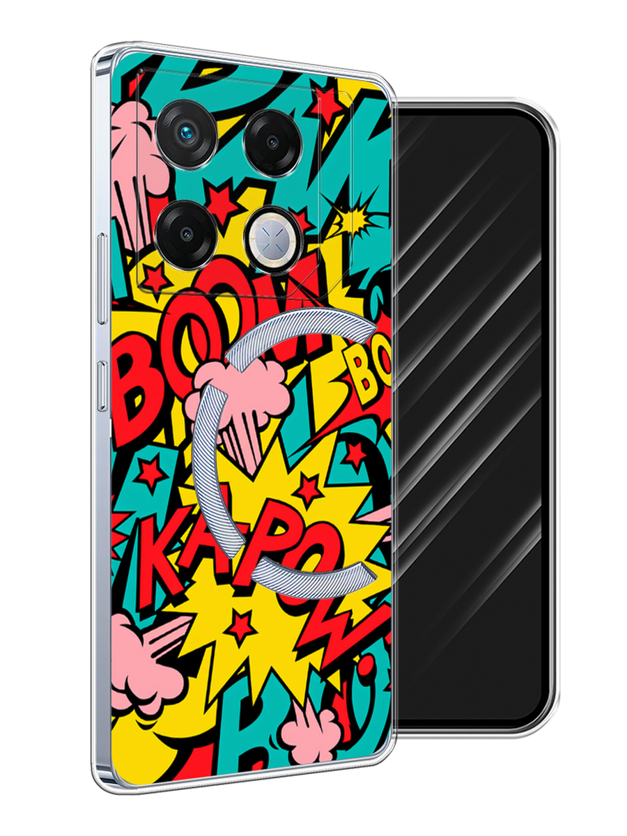 

Чехол Awog на Infinix GT 20 Pro "Постер pop art", Бирюзовый;желтый;красный, 3106250-1