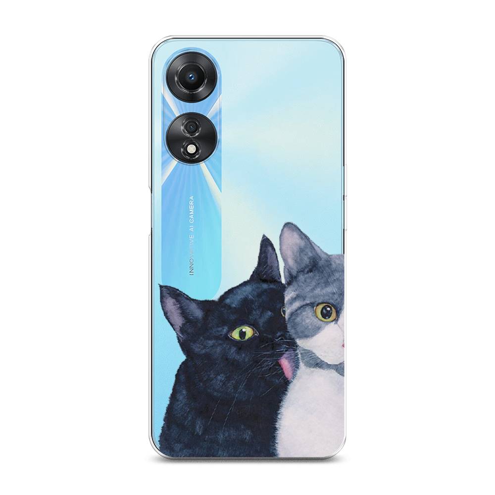

Чехол Awog на Oppo A58 5G "Кошачья любовь", Синий, 2512450-1