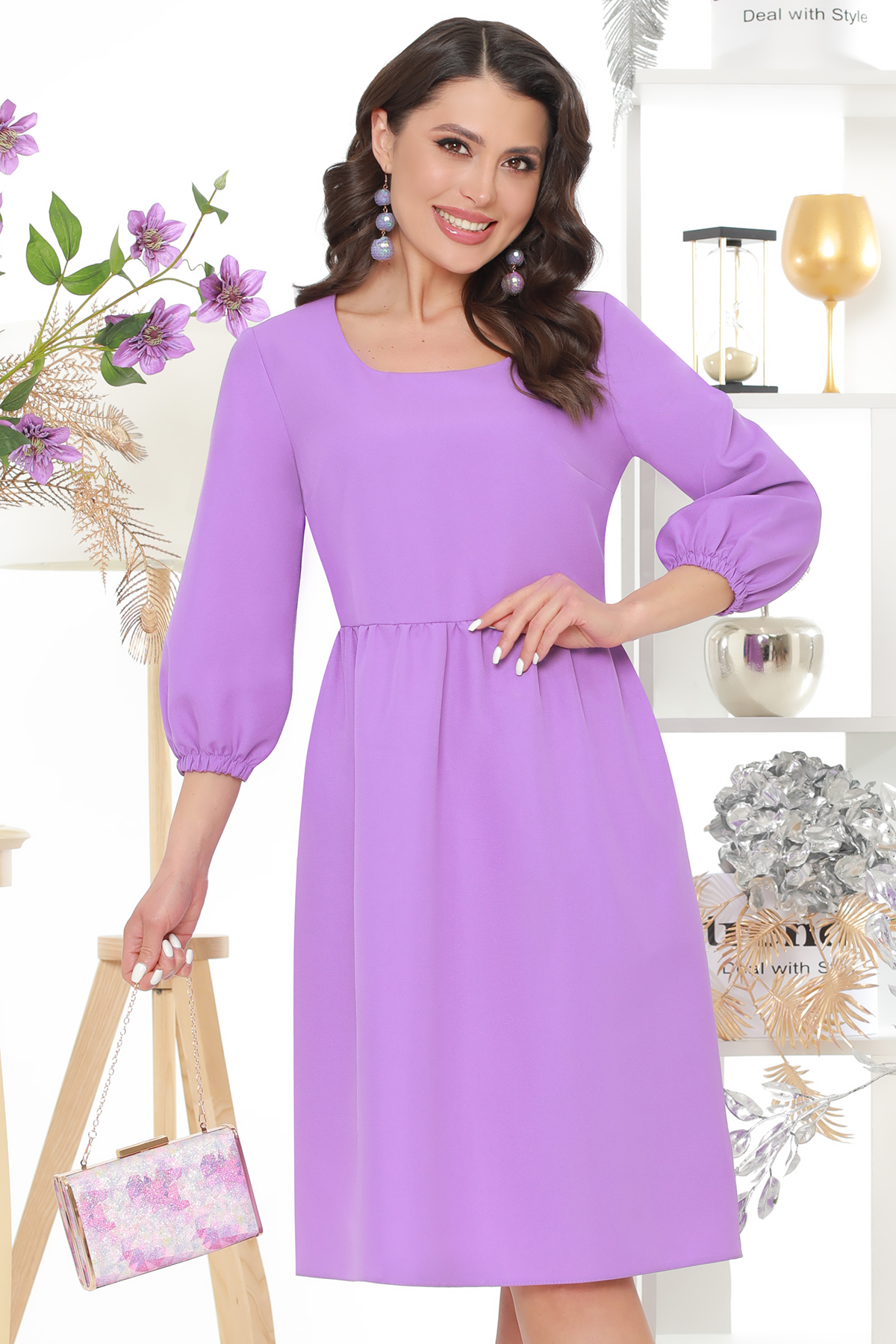 

Платье женское DSTrend П-3597 фиолетовое 48, П-3597