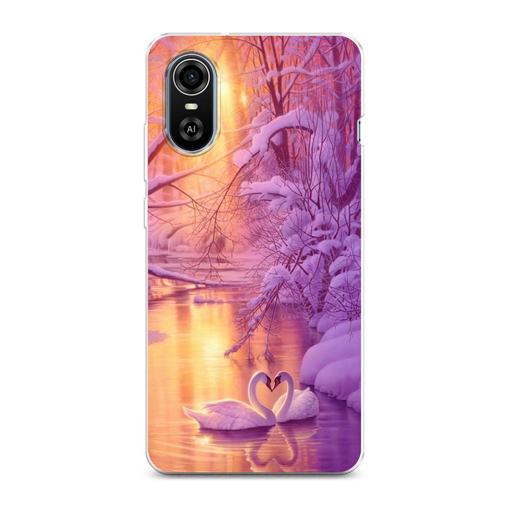 

Чехол на ZTE Blade A31 Plus "Зима 1", Фиолетовый;желтый, 135750-2