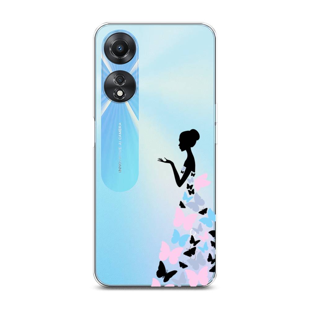

Чехол Awog на Oppo A58 5G "Платье из бабочек", Белый;розовый, 2512450-1