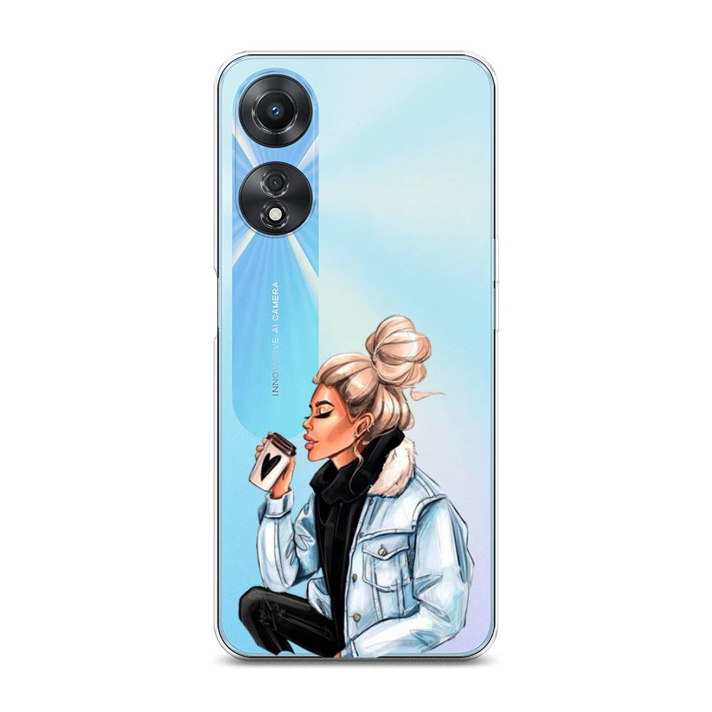 

Чехол Awog на Oppo A58 5G "Cute girl", Бежевый;черный;голубой, 2512450-7