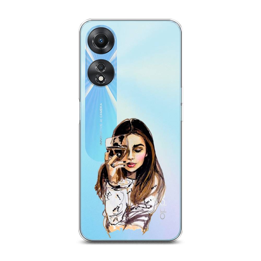 

Чехол Awog на Oppo A58 5G "Девушка с бокалом", Бежевый;коричневый;белый, 2512450-7