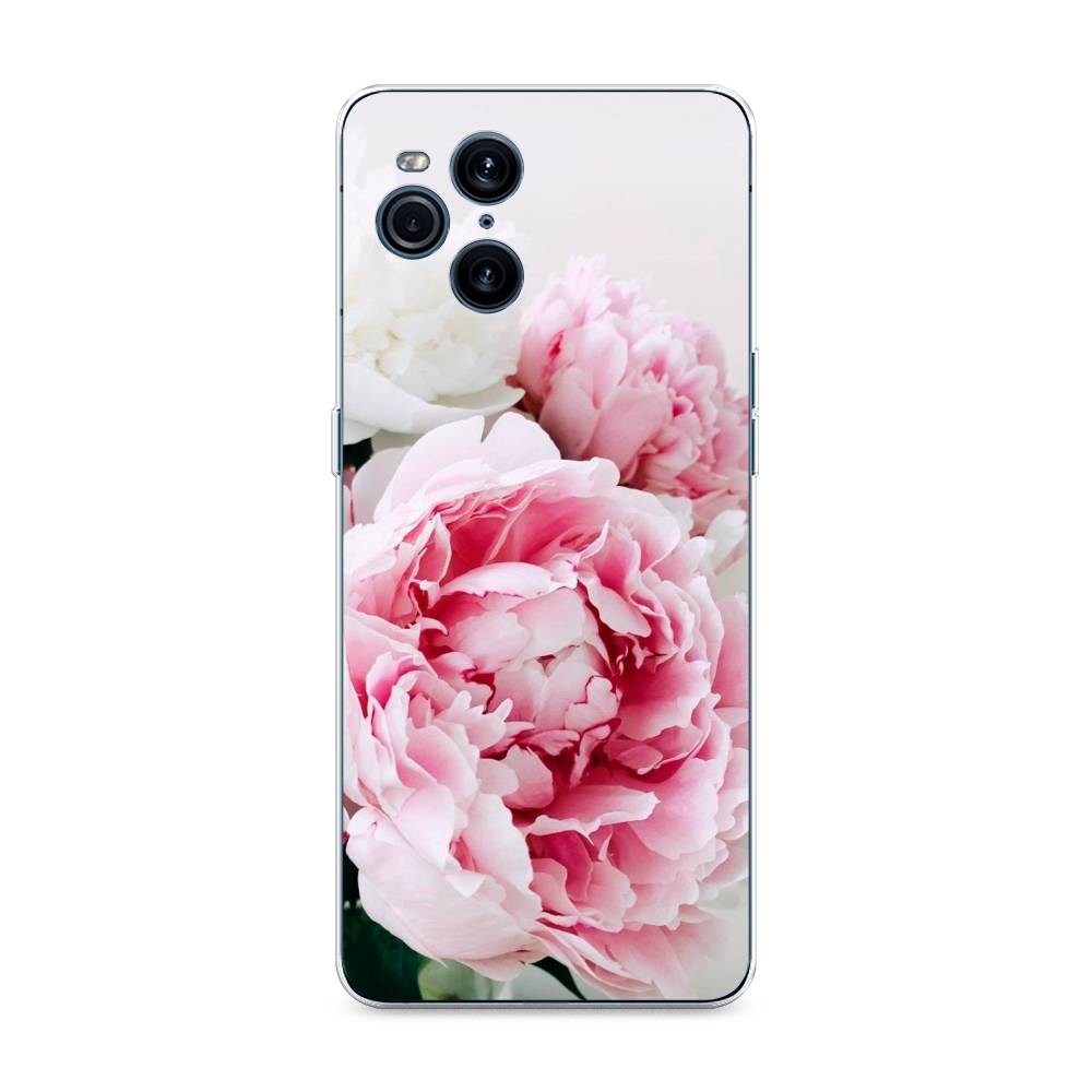 

Чехол для Oppo Find X3 Pro "Розовые и белые пионы", Розовый;белый, 255750-2
