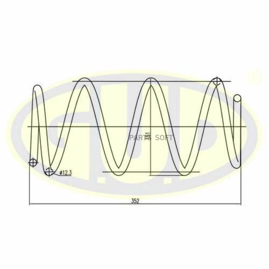 Пружина Перед Nis Note I 06-14 G.U.D арт. GCS062052