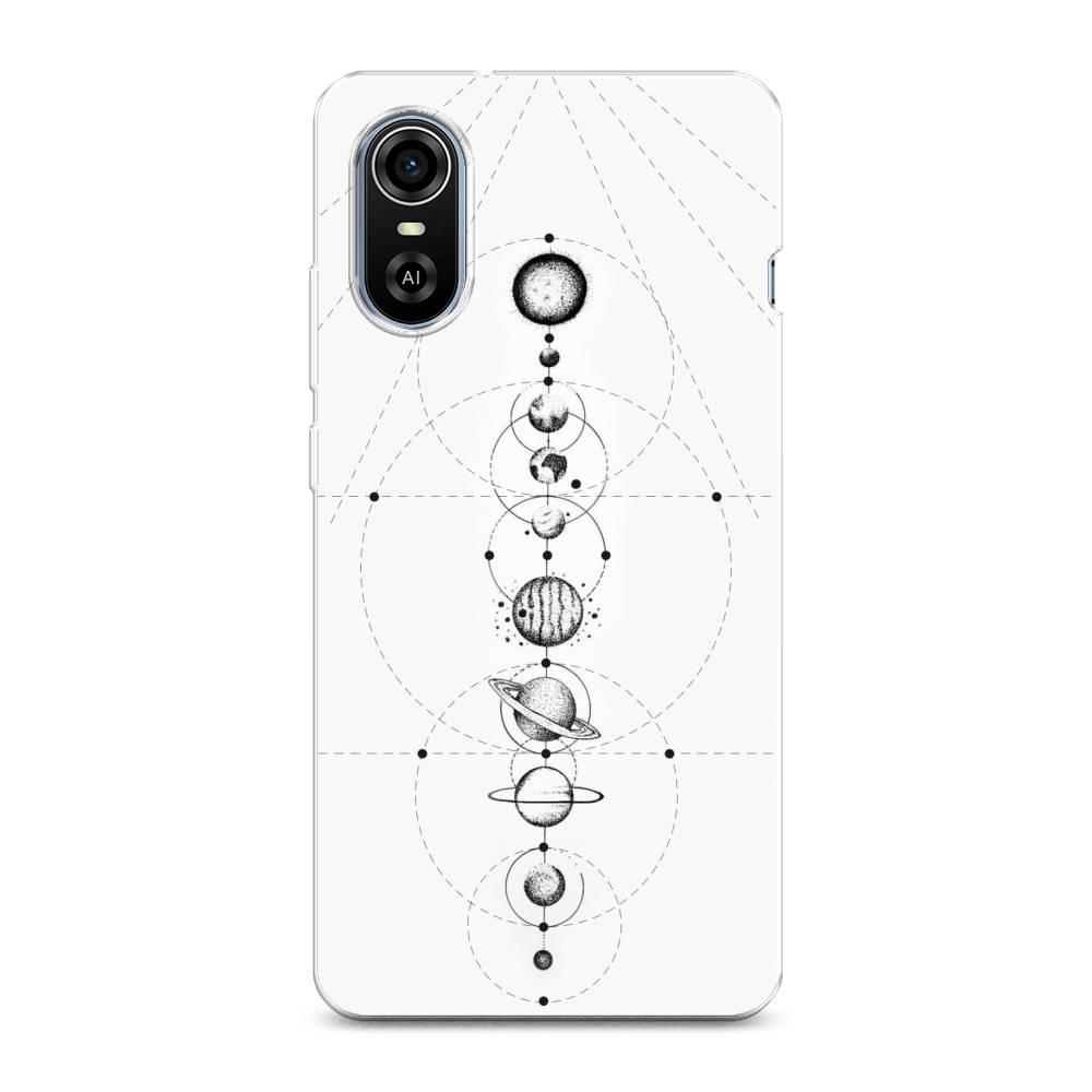 

Чехол на ZTE Blade A31 Plus "Парад планет", Серый, 135750-2