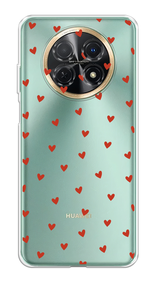 

Чехол на Huawei Nova Y91 "Red hearts", Красный;прозрачный, 6121650-1