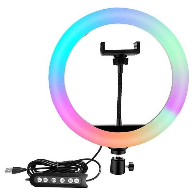 

Кольцевая лампа XPX RGB-33 33 см черный, RGB-33
