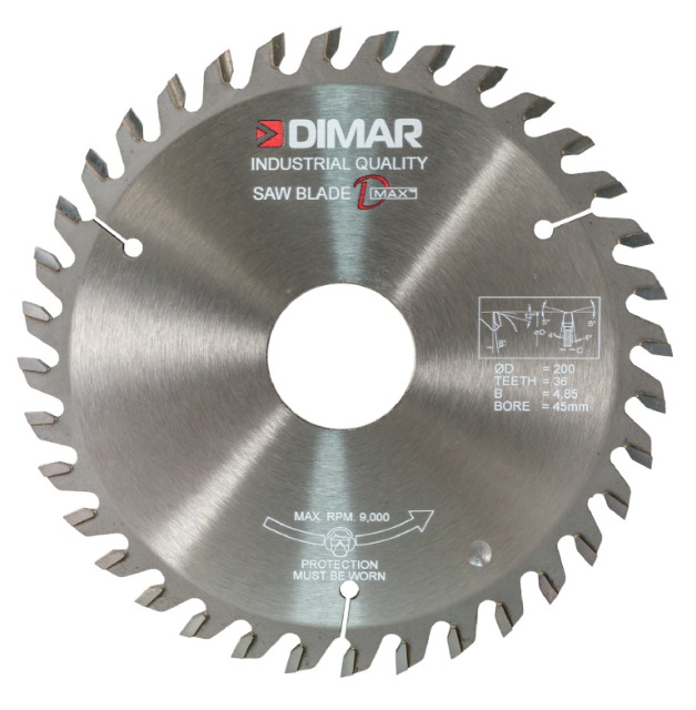 фото Пила dimar (димар) 95602106 подрезная коническая dvk d180x30x4,4-5,2 корпус 3,5 z30