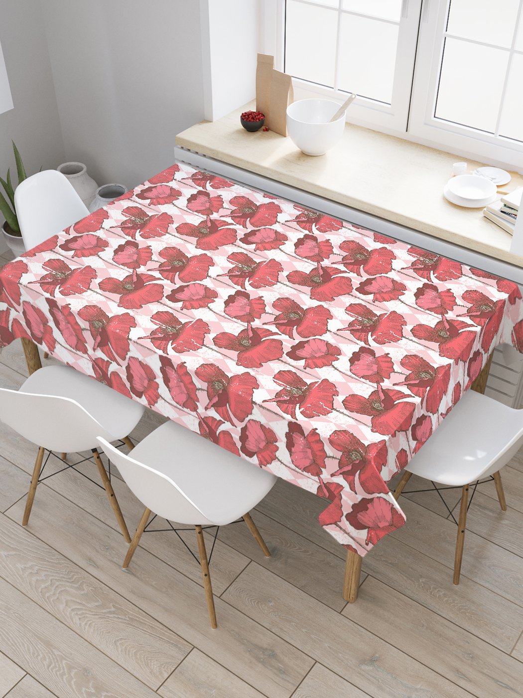 

Скатерть прямоугольная JoyArty "Натуральные маки гранж" из сатена, 120x145 см, Красный, Натуральные маки гранж
