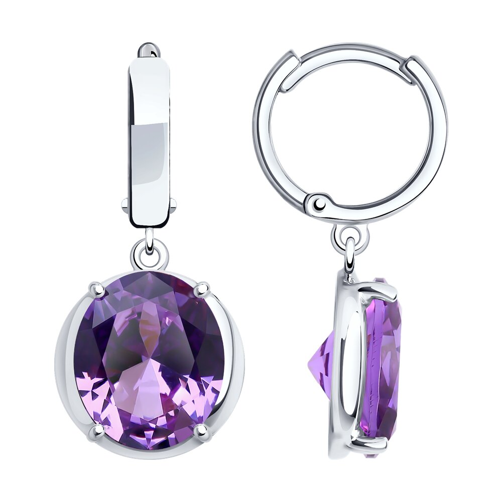

Серьги из серебра с ситаллом искусственным SOKOLOV 92022629, 92022629