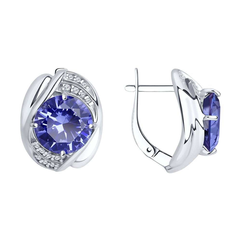 

Серьги из серебра с ситаллом искусственным SOKOLOV 92022471, 92022471