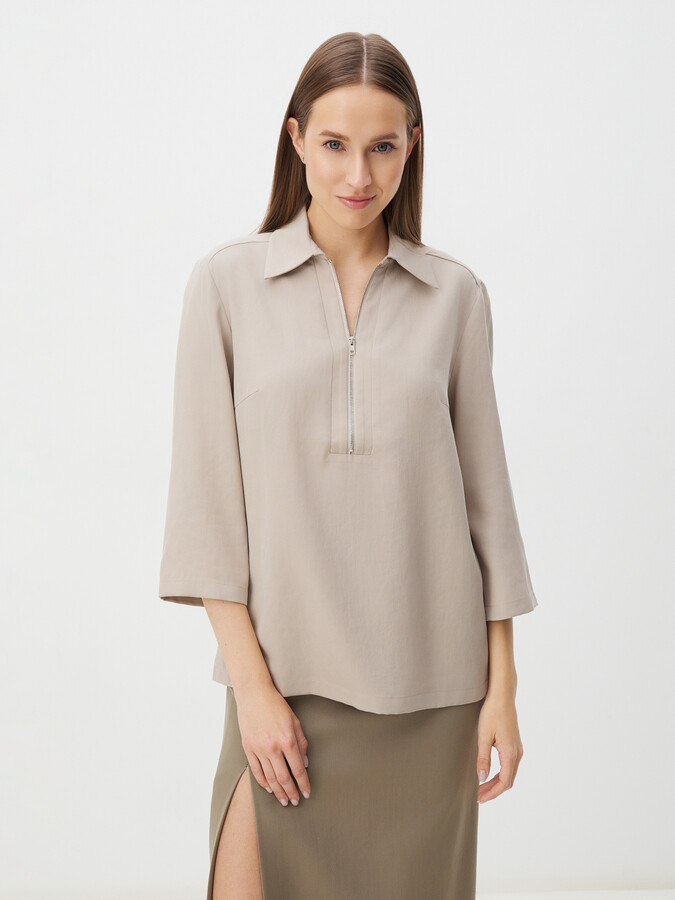 

Блуза женская Maison David T-005 серая 2XL, Серый, T-005