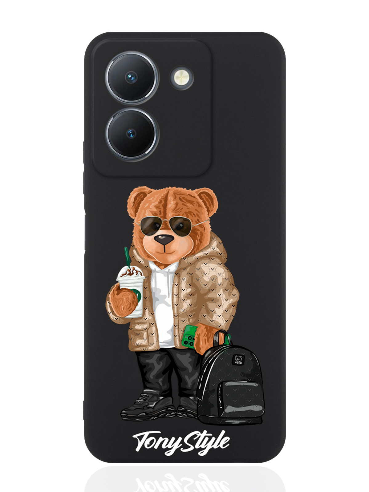 

Чехол для смартфона Vivo Y36 4G Tony Style в очках черный, Коричневый;черный;белый