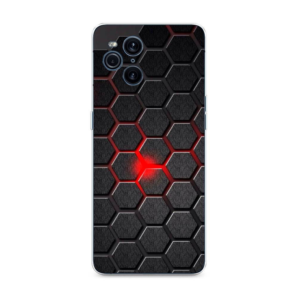 

Чехол для Oppo Find X3 Pro "Соты красные", Красный;черный;серый, 255750-3