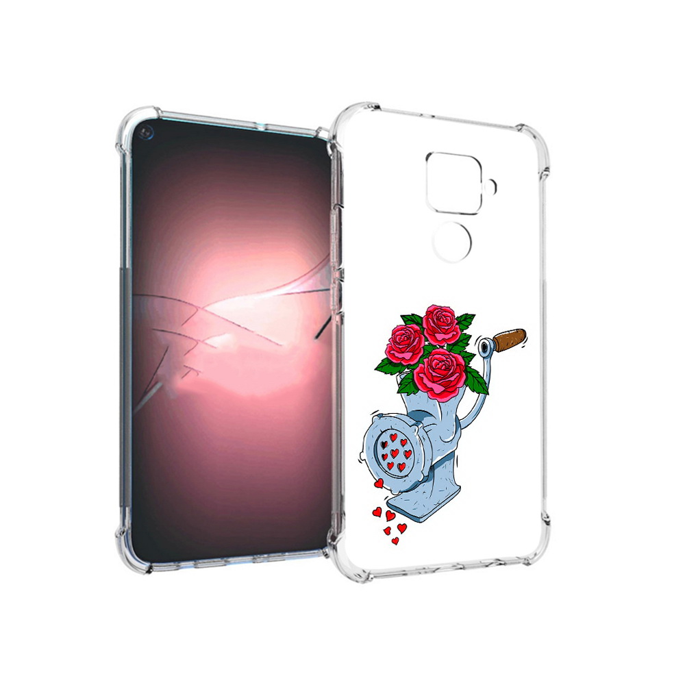 Чехол MyPads Tocco для Huawei Nova 5i Pro Цветочные сердца