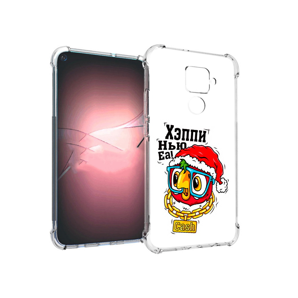 

Чехол MyPads Tocco для Huawei Nova 5i Pro Хэппи нью еа, Прозрачный, Tocco