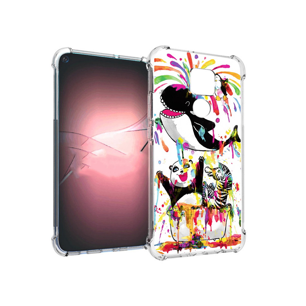 

Чехол MyPads Tocco для Huawei Nova 5i Pro Хиппи кит, Прозрачный, Tocco