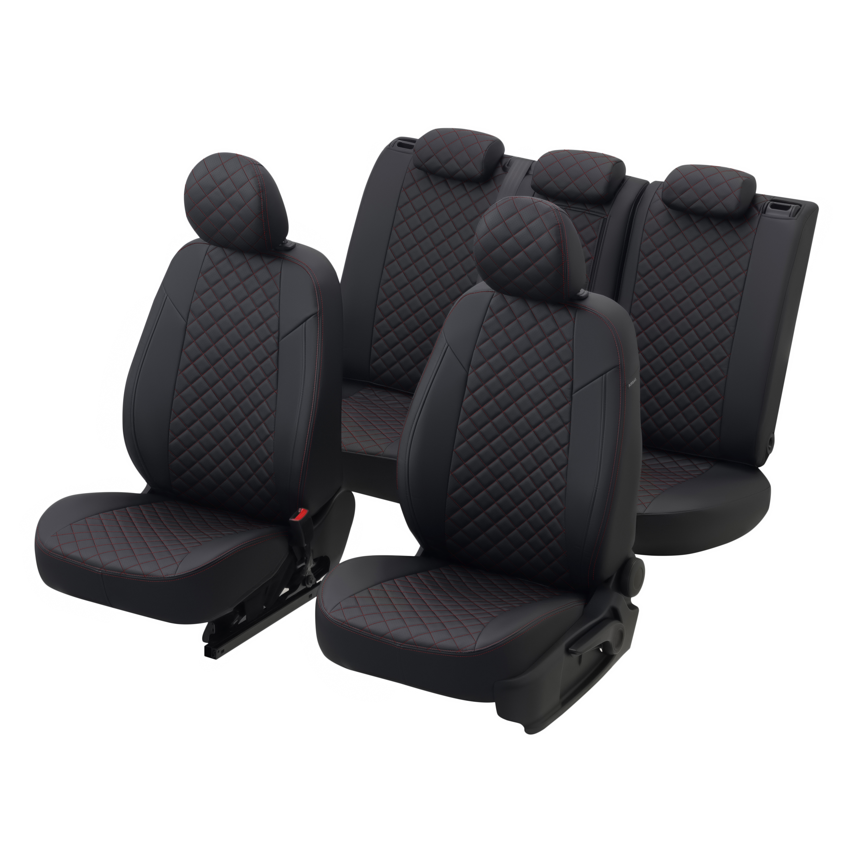 

Авточехлы Haval Jolion I с 20г. - Ромб Черный + Красная строчка, Красный;прозрачный;черный, hava-jolion-model