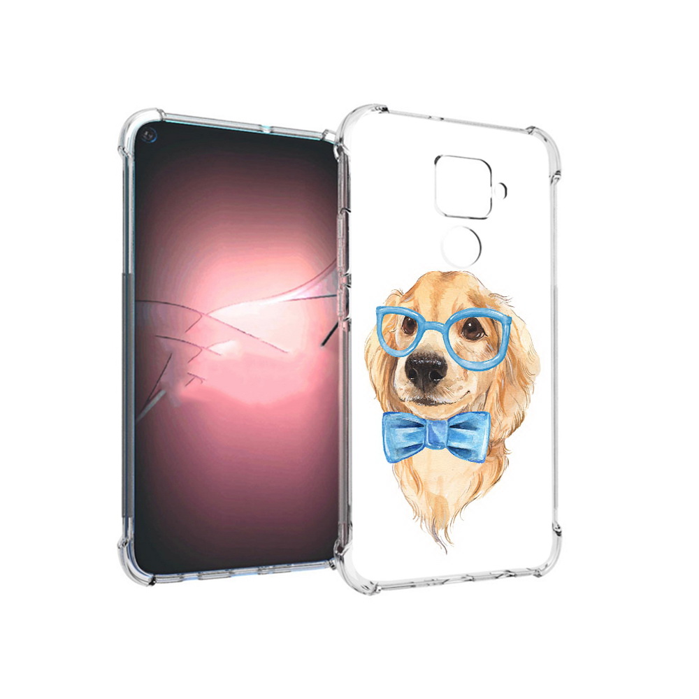 

Чехол MyPads Tocco для Huawei Nova 5i Pro Собака интеллигент, Прозрачный, Tocco