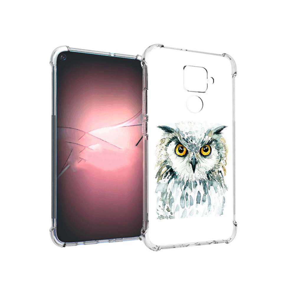 

Чехол MyPads Tocco для Huawei Nova 5i Pro Серьезная сова, Прозрачный, Tocco