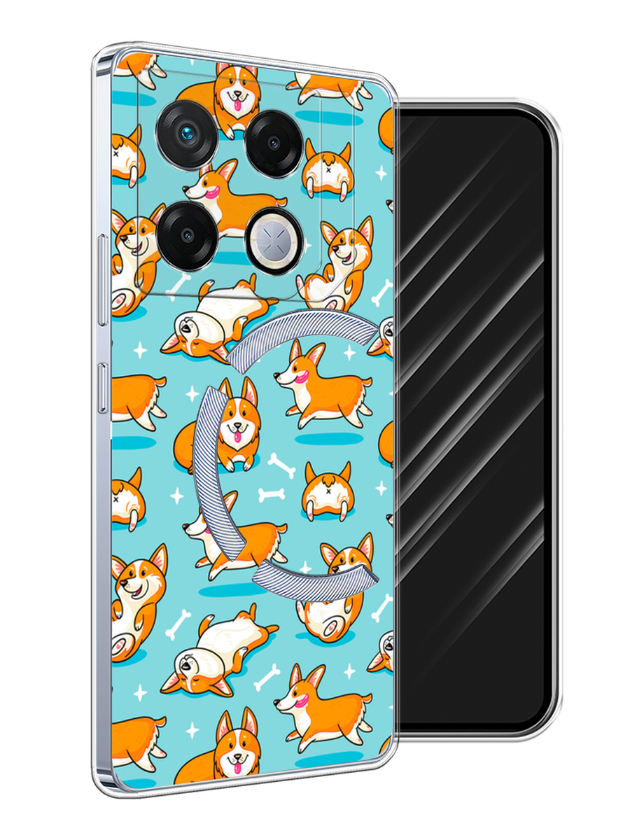 

Чехол Awog на Infinix GT 20 Pro "Веселые корги", Коричневый, 3106250-1