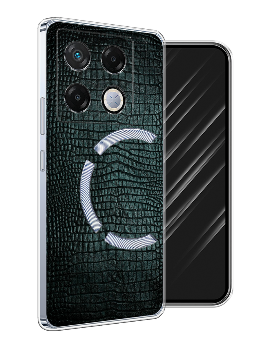 

Чехол Awog на Infinix GT 20 Pro "Черная змея", Черный;серый;голубой, 3106250-1