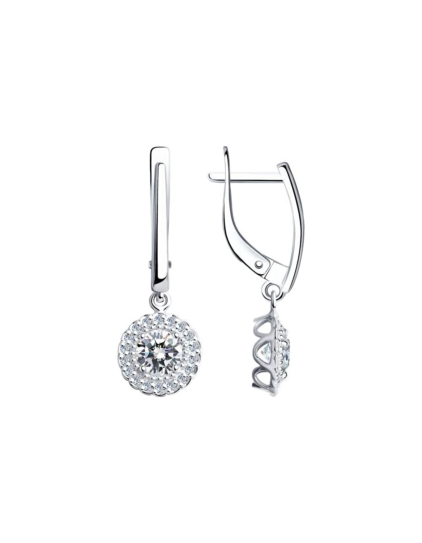 

Серьги подвески из серебра TEO MAORI 894-121-00600-1, фианит, 894-121-00600-1