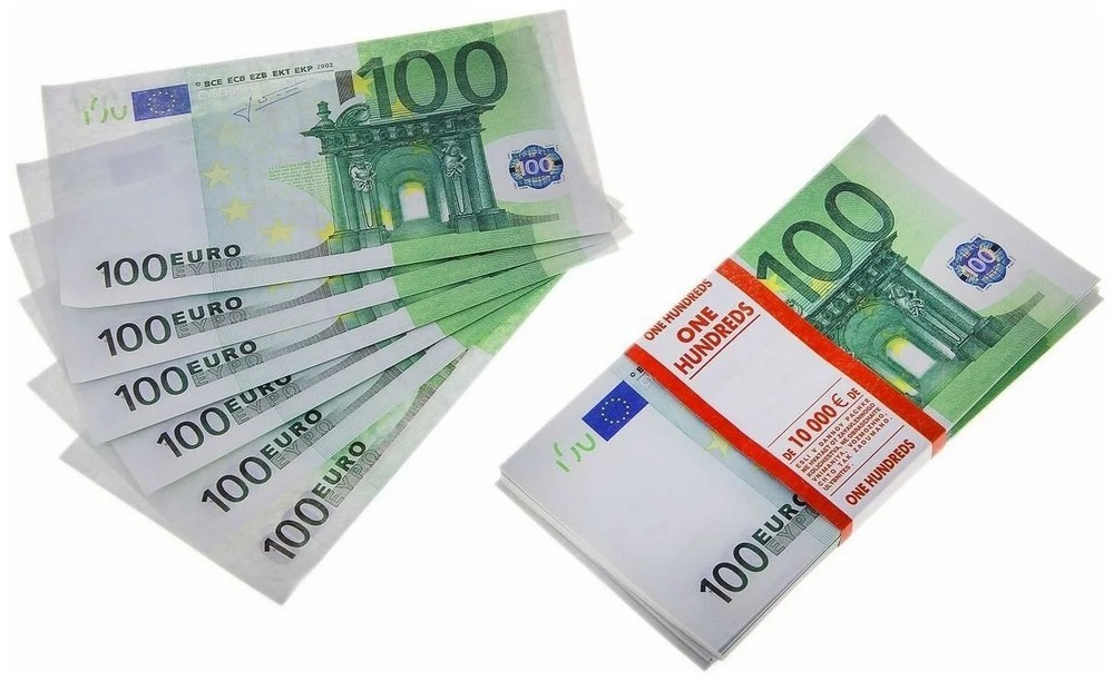 Пачка сувенирных купюр "100 евро" (Цв: Разноцветный )