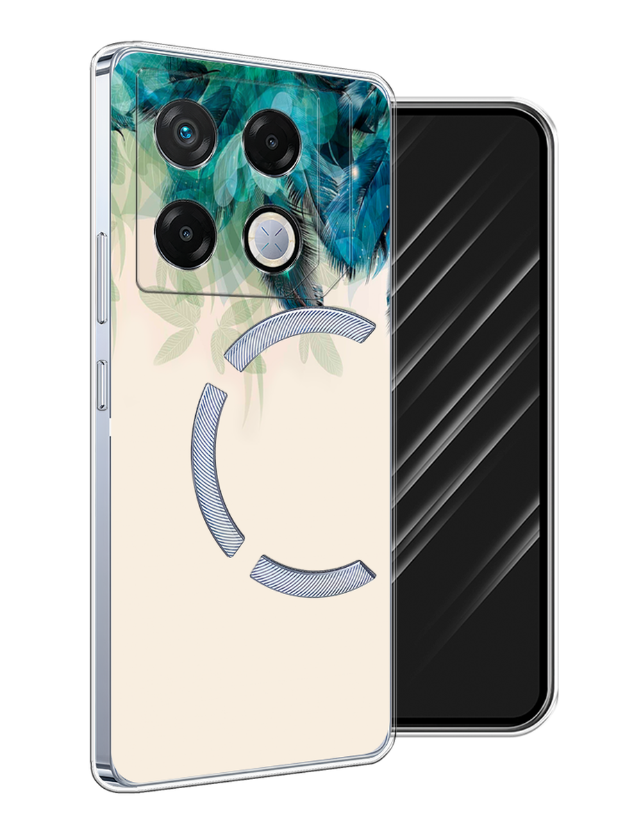 

Чехол Awog на Infinix GT 20 Pro "Перья голубого цвета", 3106250-1