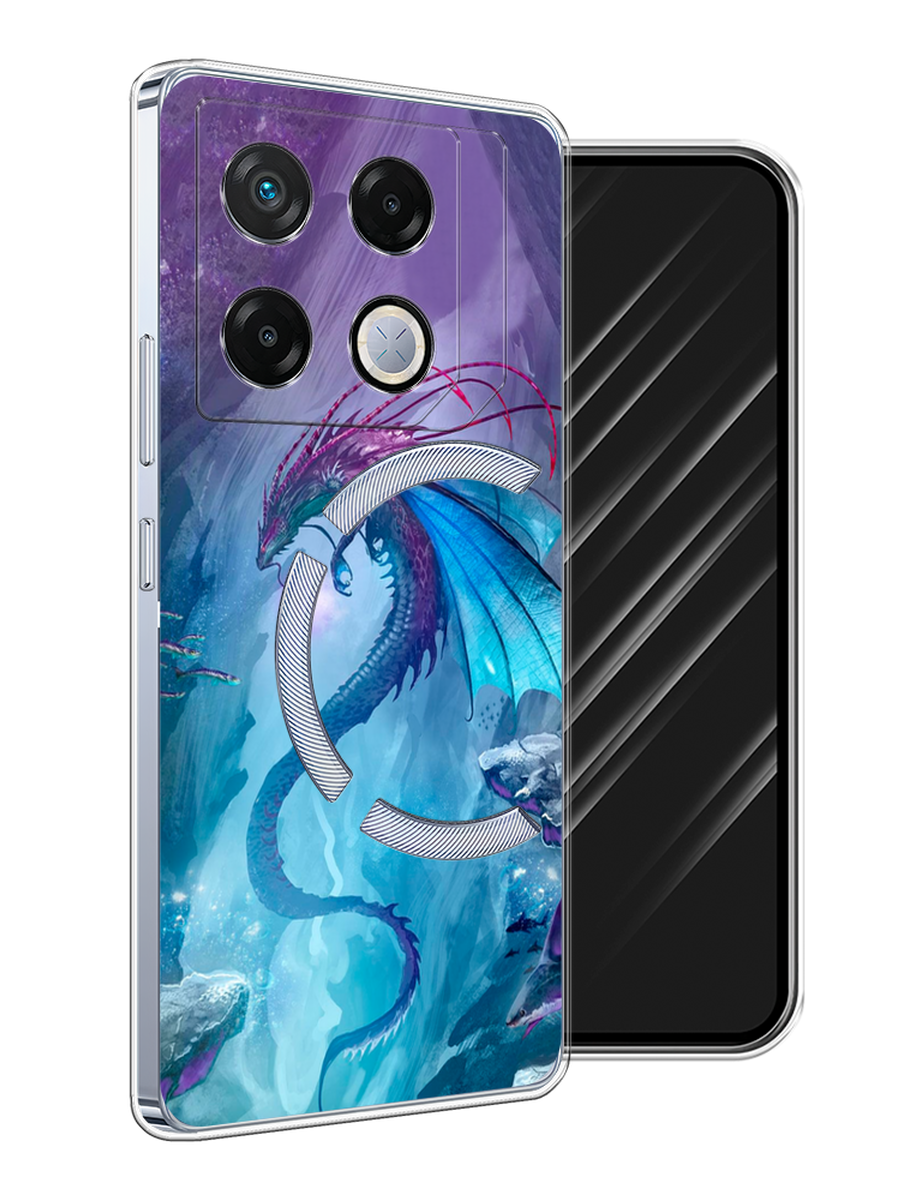 

Чехол Awog на Infinix GT 20 Pro "Водный дракон", Голубой;фиолетовый;синий, 3106250-1