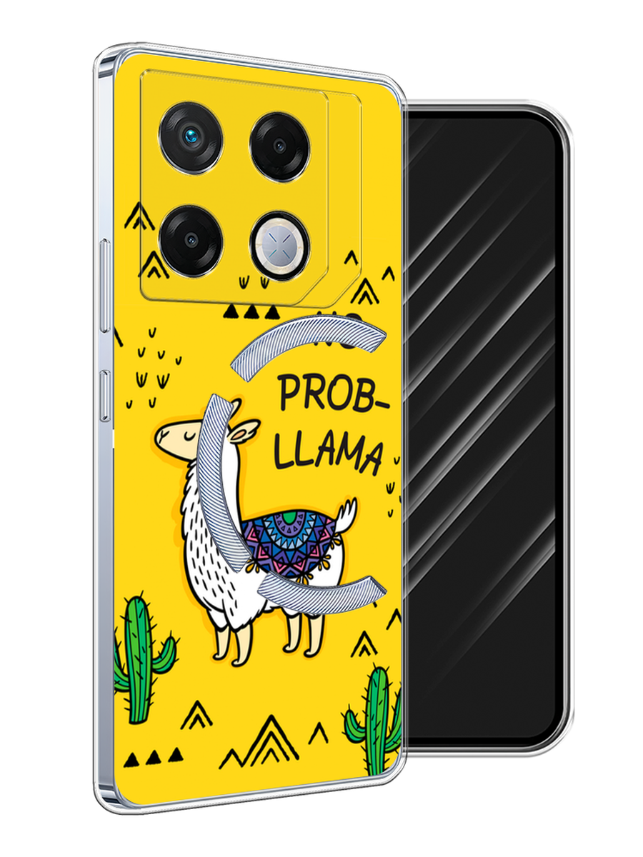 

Чехол Awog на Infinix GT 20 Pro "No probLLama", Желтый;черный;синий, 3106250-1