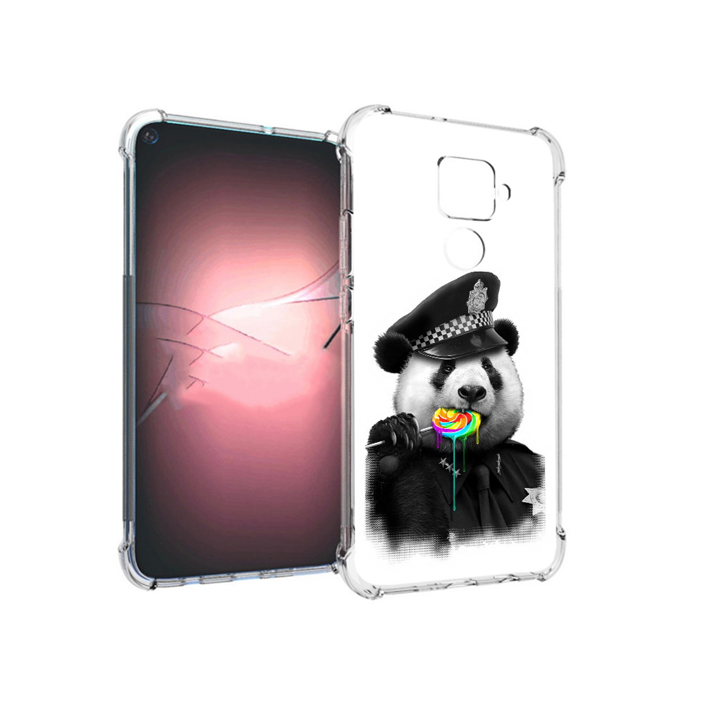 

Чехол MyPads Tocco для Huawei Nova 5i Pro Панда полиция, Прозрачный, Tocco