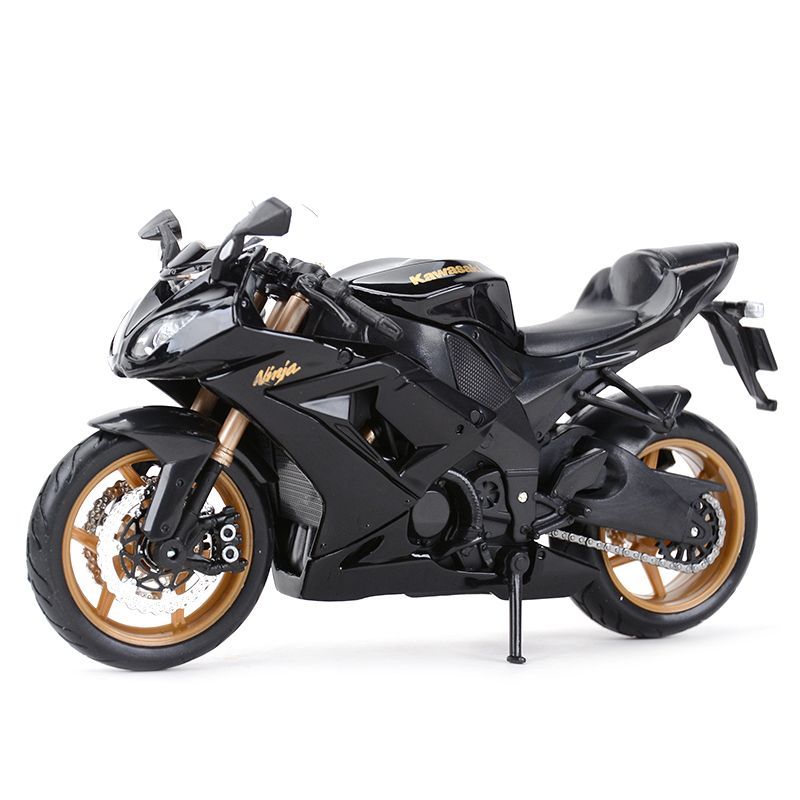 

Металлический мотоцикл Maisto Kawasaki ZX-10R 2010, 1:12 черный, 31187, Kawasaki ZX-10R 2010 1:12 Maisto