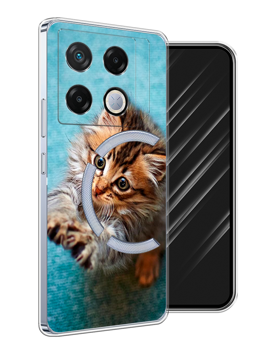 

Чехол Awog на Infinix GT 20 Pro "Котенок просит есть", Бирюзовый;коричневый;белый, 3106250-1