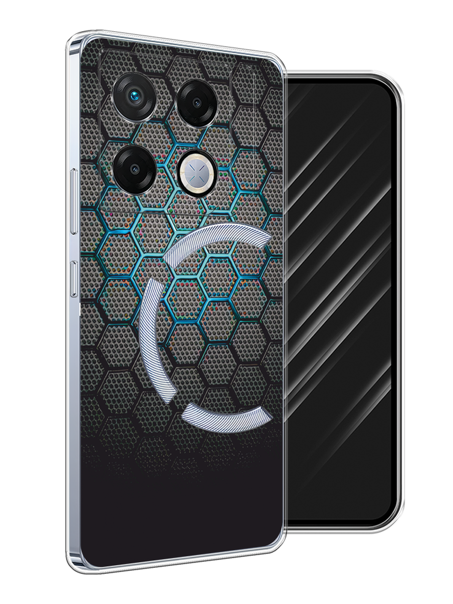 

Чехол Awog на Infinix GT 20 Pro "Бирюзовые соты", Бирюзовый;синий;черный, 3106250-1
