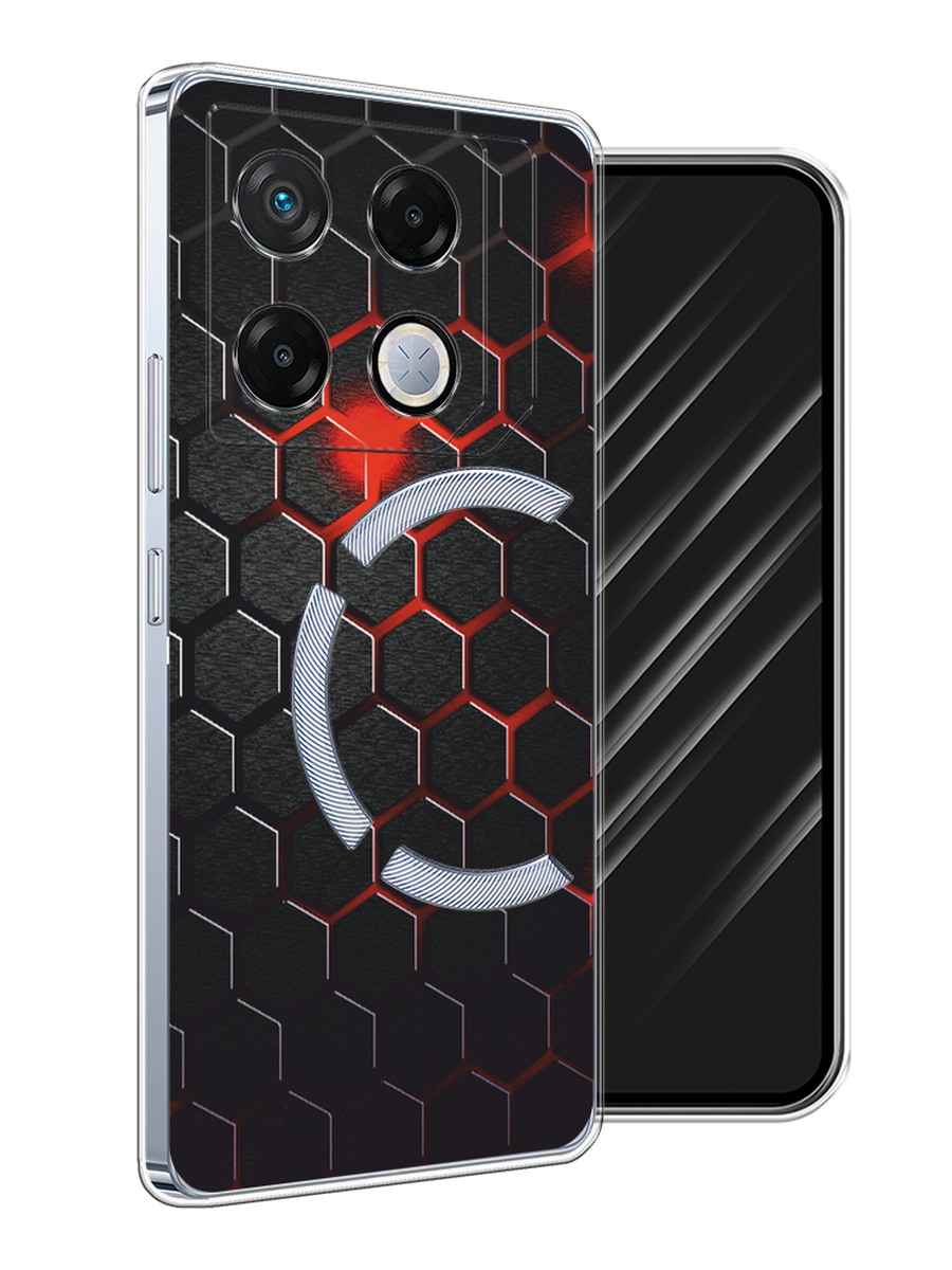 

Чехол Awog на Infinix GT 20 Pro "Фон соты красные", Красный;черный, 3106250-1