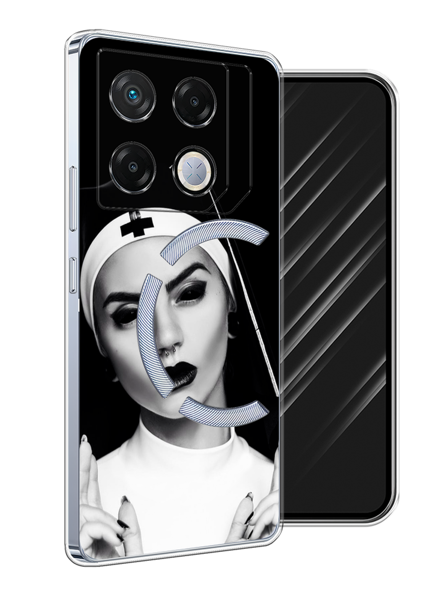 

Чехол Awog на Infinix GT 20 Pro "Черная монашка", Серый;черный, 3106250-1