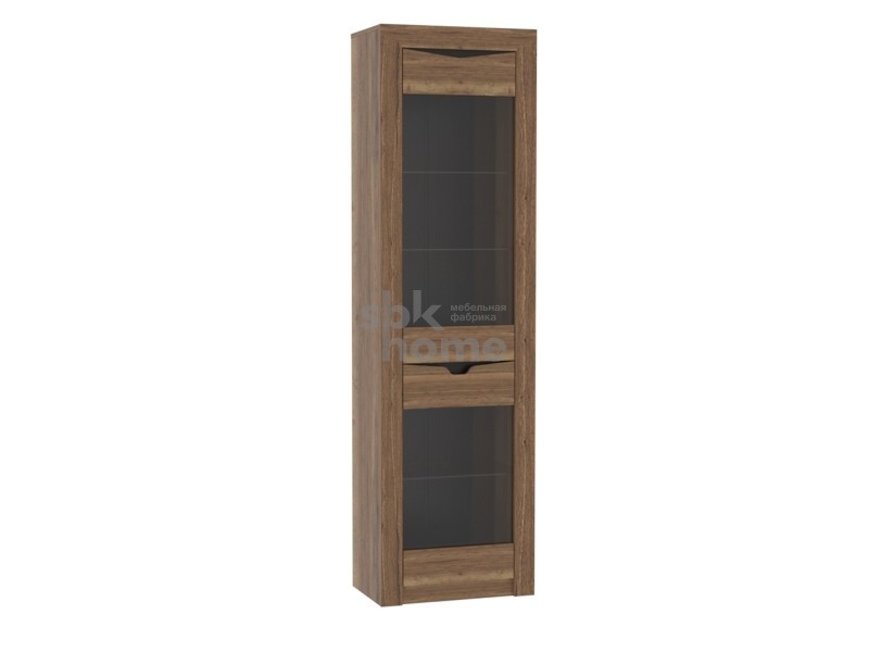 

SbkHome Гарда Пенал высокий со стеклом (602*374*2100), дуб галифакс, Коричневый, sbk-31602