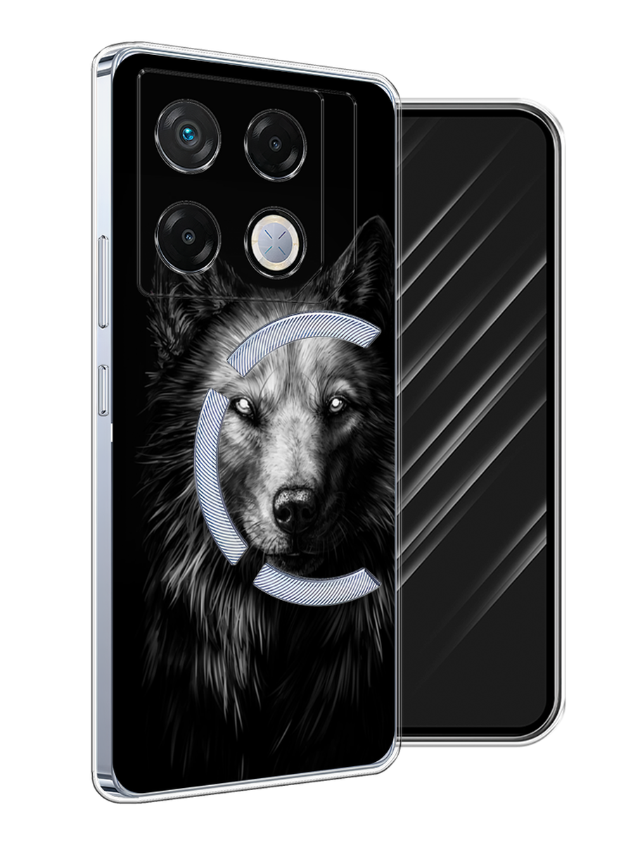 

Чехол Awog на Infinix GT 20 Pro "Волк черно белый", Серый;бежевый;белый, 3106250-1